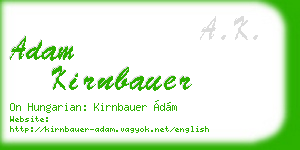 adam kirnbauer business card