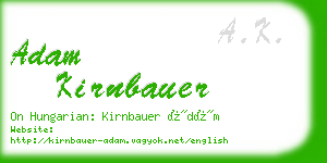 adam kirnbauer business card